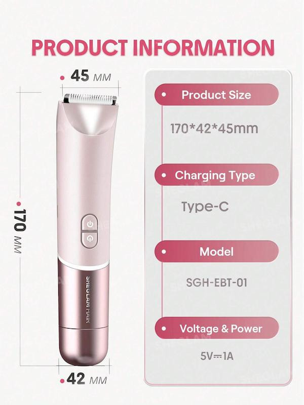 شیور برقی دوکاره شیگلم مدل Smooth Moves Dual-Head Electric Bikini Trimmer