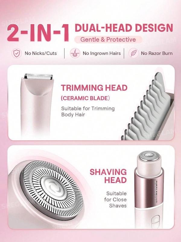 شیور برقی دوکاره شیگلم مدل Smooth Moves Dual-Head Electric Bikini Trimmer