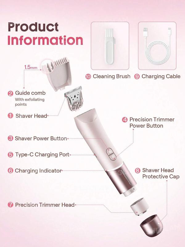 شیور برقی دوکاره شیگلم مدل Smooth Moves Dual-Head Electric Bikini Trimmer