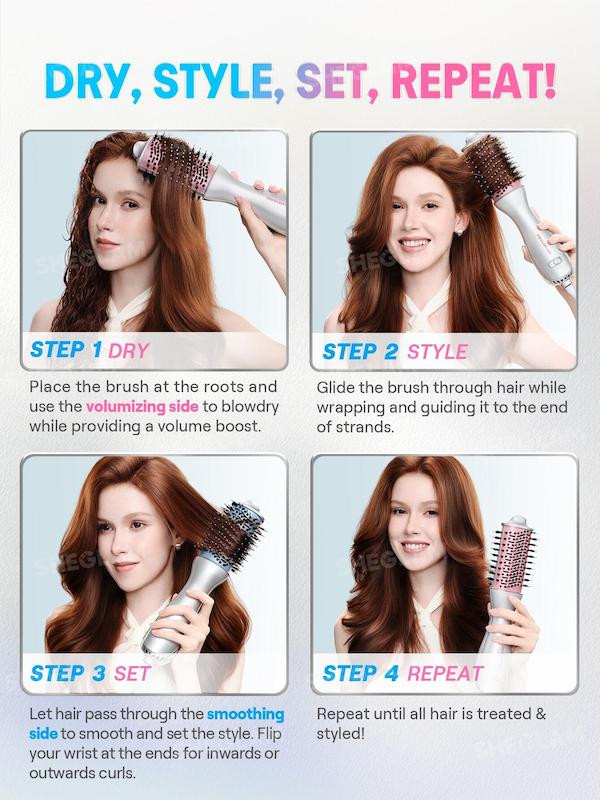 سشوار برس گرد شیگلم SHEGLAM Cool Shield Blowout Brush Pro